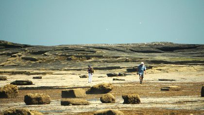 Two Walkers on the Rock Shelf — Matthew Satchell