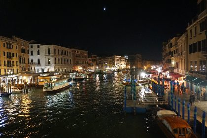 Crescent Moon Over the Canal — Matthew Satchell